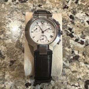 Luxury Silver and Black Men's Watch